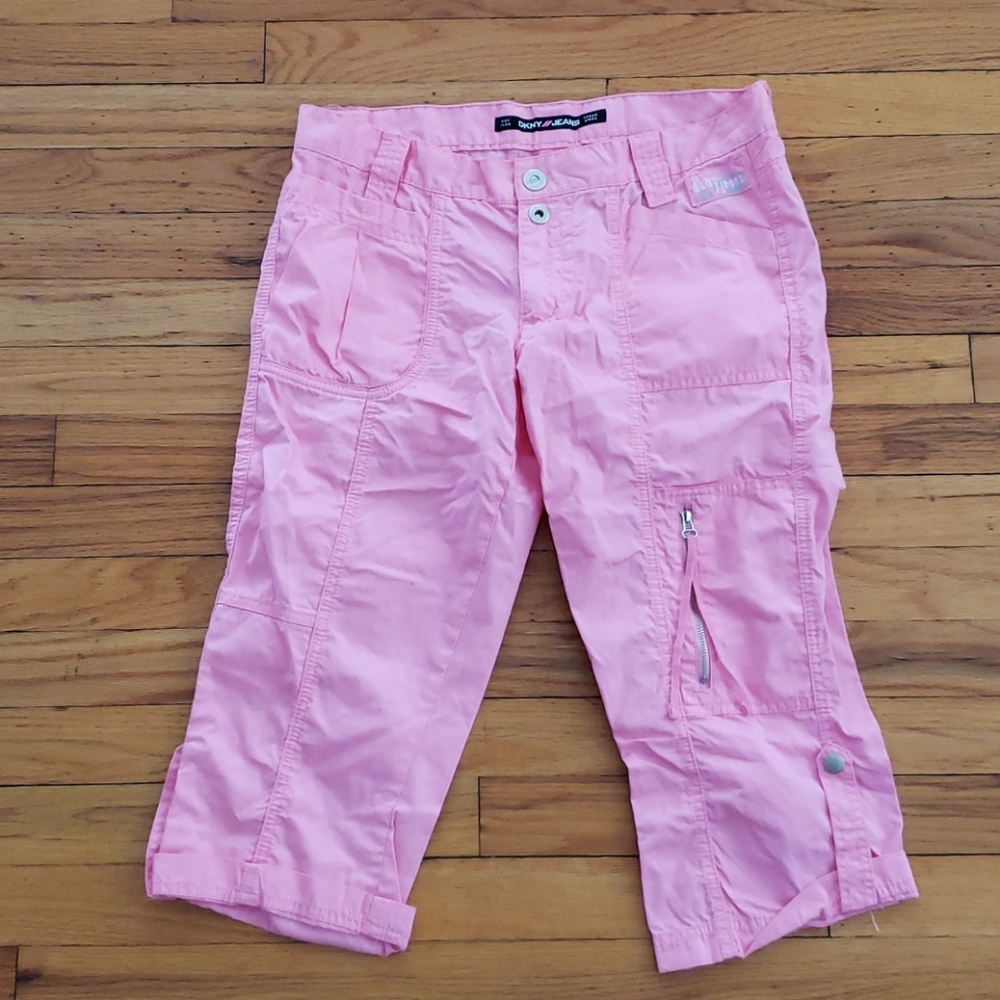 Y2k Dkny pink capris